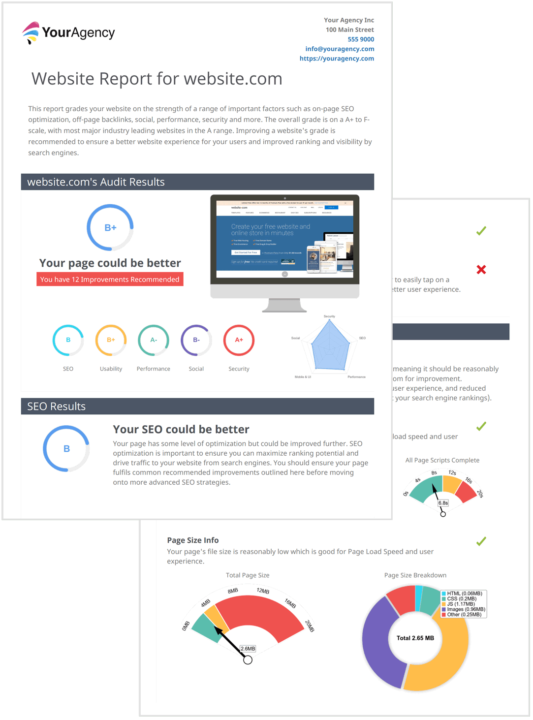 website audit report pdf 