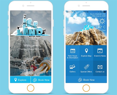 Mobile App Design For Iceland Water Park